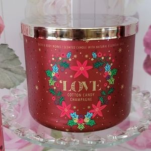 Love ❤️  Bath & Body Works • Cotton CANDY  Champagne Candle